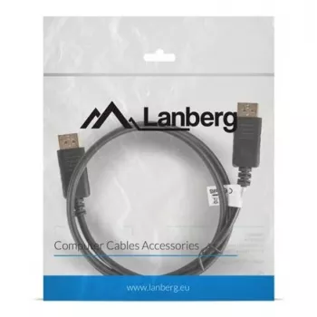 Cable DisplayPort Lanberg 19 pines V1.2 4K, 1M | CA-DPDP-10CC-0010-BK | DisplayPort a DisplayPort