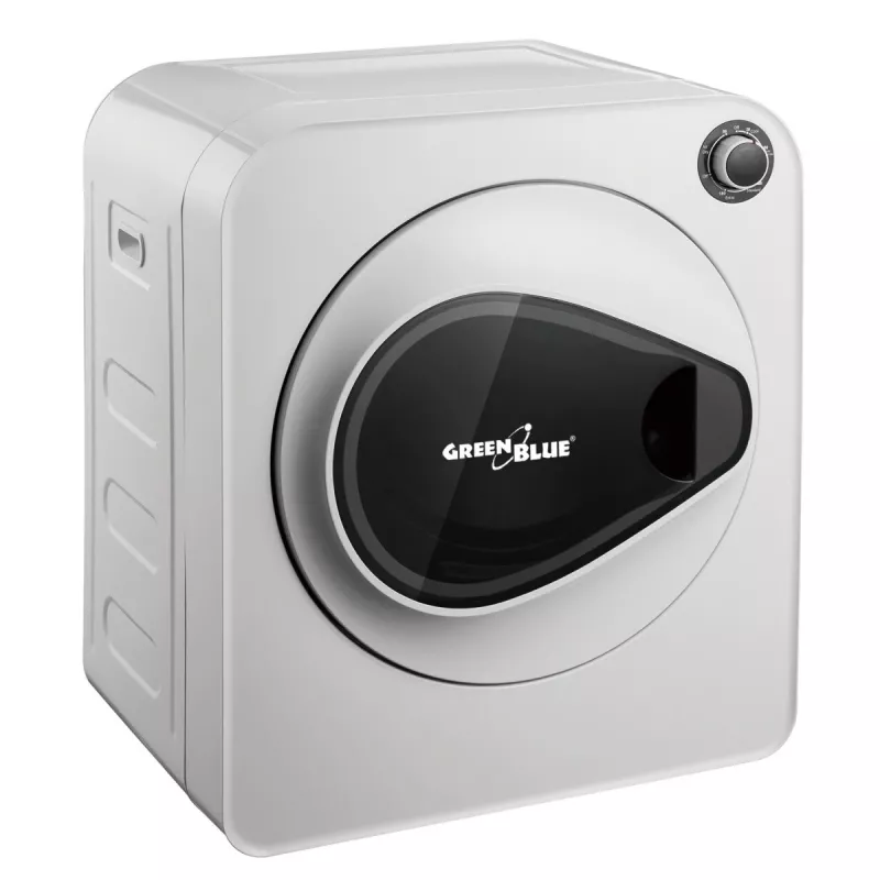 Secadora de ropa GreenBlue GB405 — eléctrica 830 W, capacidad 3 kg, modelo mini de viaje