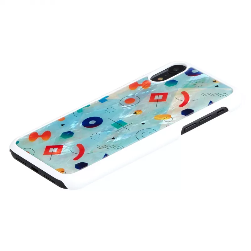 Funda para smartphone iKins para iPhone XR — funda protectora Poppin Rock blanca