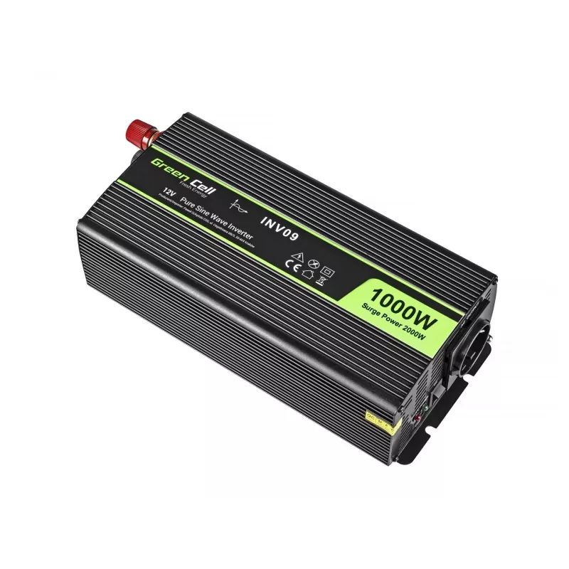 Green Cell INV09 convertidor de tensión para coche 1000 W negro
