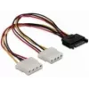SATA de 15 pines a 2 conectores hembra Molex de 4 pines 20 cm DeLOCK 65159