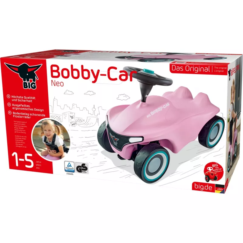 Coche de paseo Simba‑Dickie BIG Bobby‑Car‑Neo rosa, vehículo con empuje para niños (rosa)