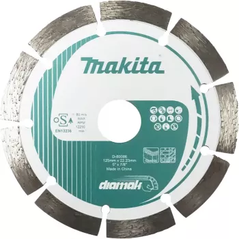 Disco de corte de diamante Makita D-80086 125 mm de diámetro 22,23 mm de taladro