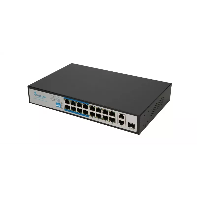 Switch Extralink VIRTUS V3 no gestionado L2 16x Fast Ethernet (10/100) PoE 1U negro