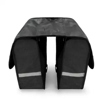 Bolsa doble para bicicleta Wozinsky 28 L negra WBB34BK
