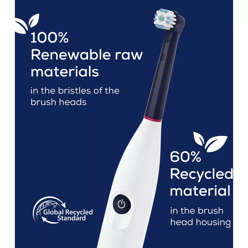 Beurer TB Sensitive Eco Green Planet cabezales de cepillo, azul oscuro, pack de 4