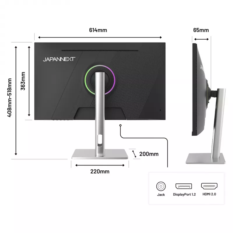 JAPANNEXT JN-I270FHD200F-HSP monitor de ordenador 68,6 cm (27 inch) 1920 x 1080 píxeles Full HD LED plateado