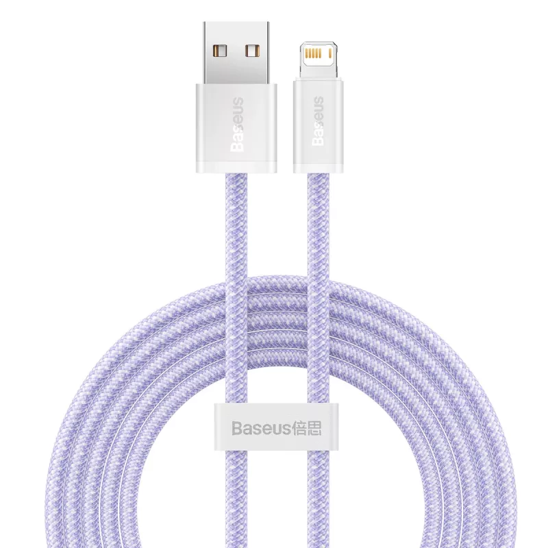 Cable Baseus Dynamic USB a Lightning, 2,4 A, 2 m (violeta)