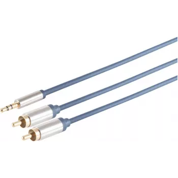 Cable de audio ShiverPeaks 30833-MHQ-schlank — 3,00 m, jack de 3,5 mm a conector cinch