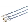 Cable de audio ShiverPeaks 30833-MHQ-schlank — 3,00 m, jack de 3,5 mm a conector cinch