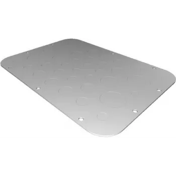 Placa para rack Rittal AX 2575.100 — acero, gris claro, 301×221 mm