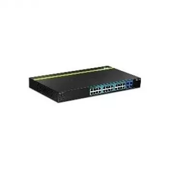 TRENDnet TPE TPE-2840WS switch web smart PoE+ de 28 puertos Gigabit - Switch - gestionado - 4 x 10/100/1000 (PoE+) + 20 x 10/100/1000 (PoE) + 4 x SFP - sobremesa, montaje en rack - PoE+