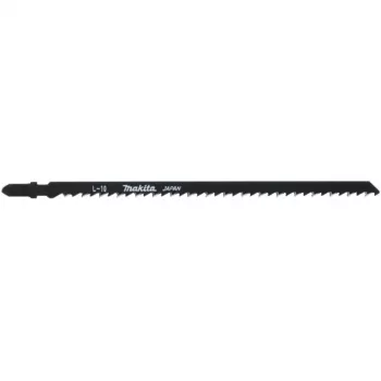 Makita L-10 - Hoja de sierra de calar - para madera, plástico, contrachapado, madera chapada, policloruro de vinilo (PVC) - 5 piezas - Mango en T - Longitud: 180 mm - para M