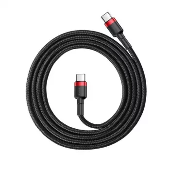 Cable USB-C a USB-C Baseus CATKLF-G91 1 m, conector macho USB-C, 0,48 Gbit/s, negro
