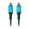 Cable USB-C M/M USB4 1,5M 240W 60Hz Negro-Azul