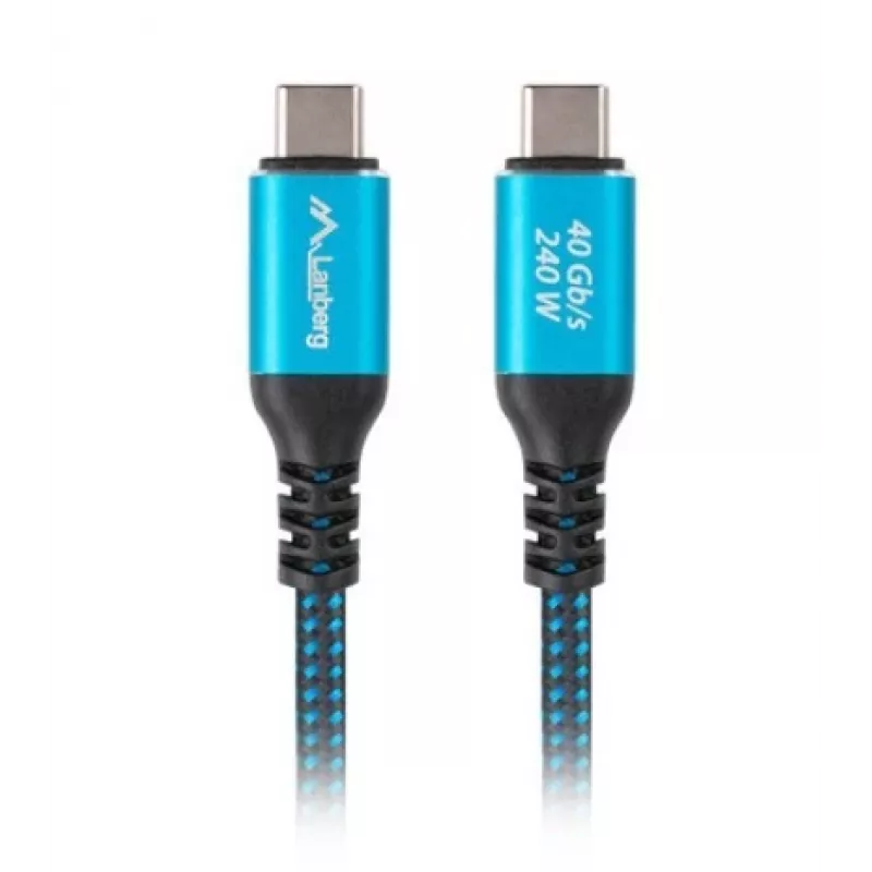 Cable USB-C M/M USB4 1,5M 240W 60Hz Negro-Azul