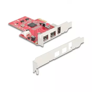 Adaptador PCIe Firewire interno DeLOCK 90738 IEEE 1394 rojo