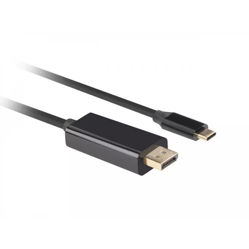 Adaptador USB-C a DisplayPort Lanberg CA-CMDP-10CU-0018-BK Negro 1,8 m