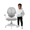 Silla giratoria mark adler Junior 4.5 gris — silla de escritorio ergonómica, altura ajustable 40–50 cm, respaldo de malla, base con ruedas, reposabrazos, soporte lumbar