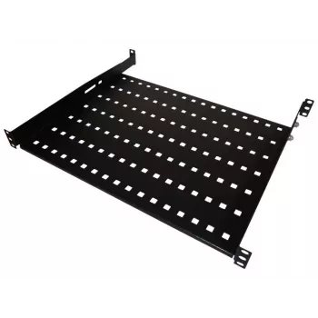Bandeja fija para rack de 19 pulgadas Alantec SA-P-19-1U-650-4-C-02, 1U, 650 mm de profundidad, montaje en 4 puntos, negra