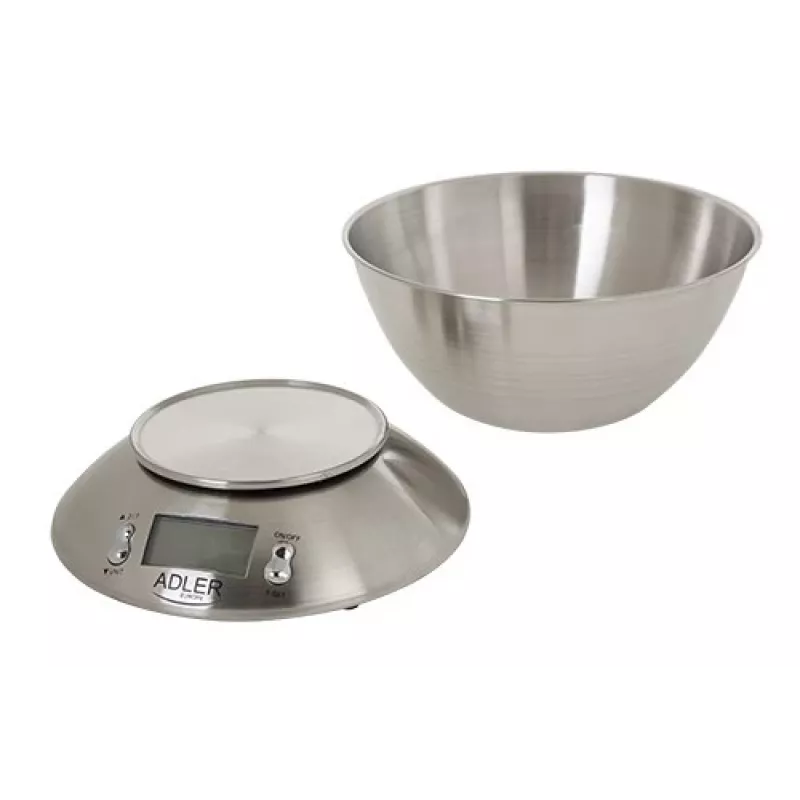 Báscula de cocina electrónica Adler AD 3134 acero inoxidable redonda