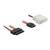 Delock Cable SATA Slimline ALL-in-One - Cable SATA - Slimline SATA, conector de alimentación interno de 4 pines (5 V)