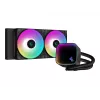 DeepCool LS520 SE AIO refrigeración líquida para CPU, 2 x 120 mm, ARGB, negro