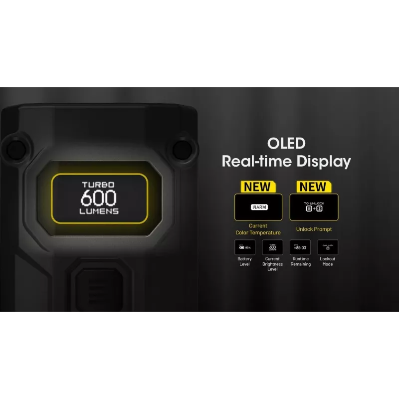 Linterna llavero Nitecore TINI3 negra 600 lm USB recargable