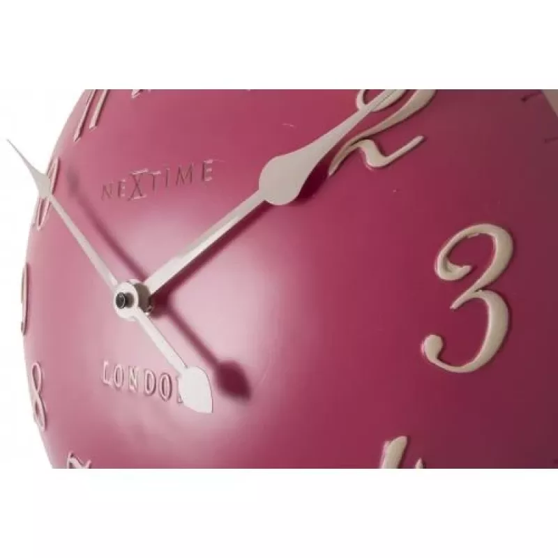 NeXtime Reloj 3084rz London Arabic, Ø34,5 cm, pared, rosa/blanco