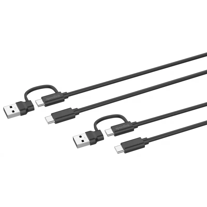 Cable USB 3.2 Gen 1 (3.1 Gen 1) Speedlink SL-460101-BK, 3 m, USB A/USB C a USB C, negro