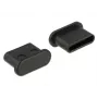 Tapa protectora para conector hembra DeLOCK 64014 USB Type-C negra 10 uds.