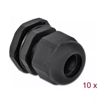 Prensaestopas DeLOCK 60218 negro plástico 10 uds.