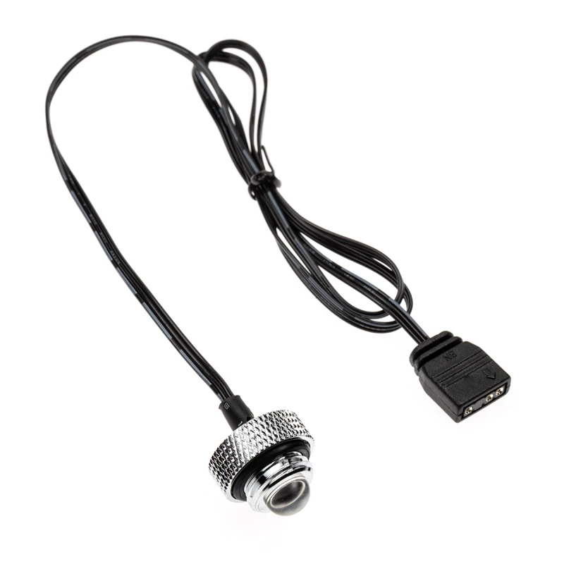 Tapón de cierre XSPC ARGB LED, G1/4, 5V 3Pin - cromado