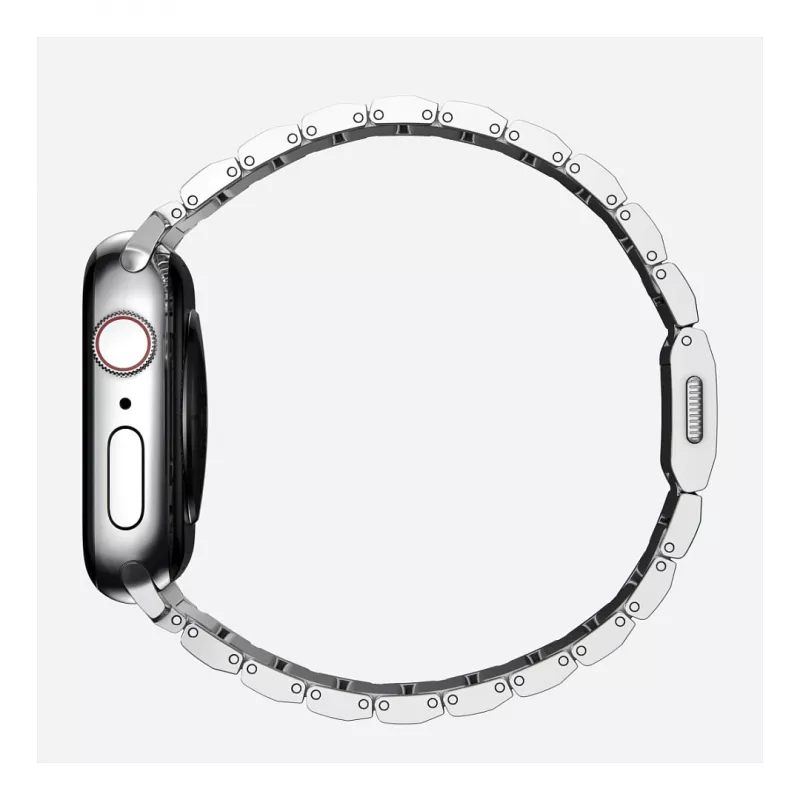 Correa Nomad NM1A4HSXS0 para reloj deportivo, acero inoxidable, plata, ancho 35 mm, 108,9 g