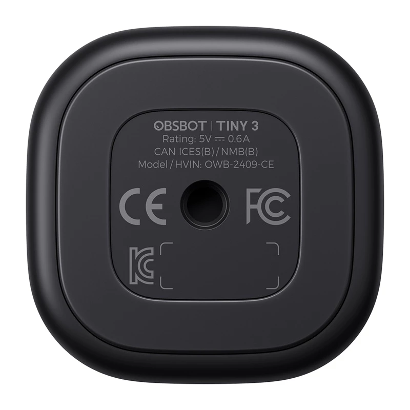 Webcam Obsbot Tiny 3 PTZ 4K de Obsbot — cámara PTZ 4K compacta para streaming y conferencias