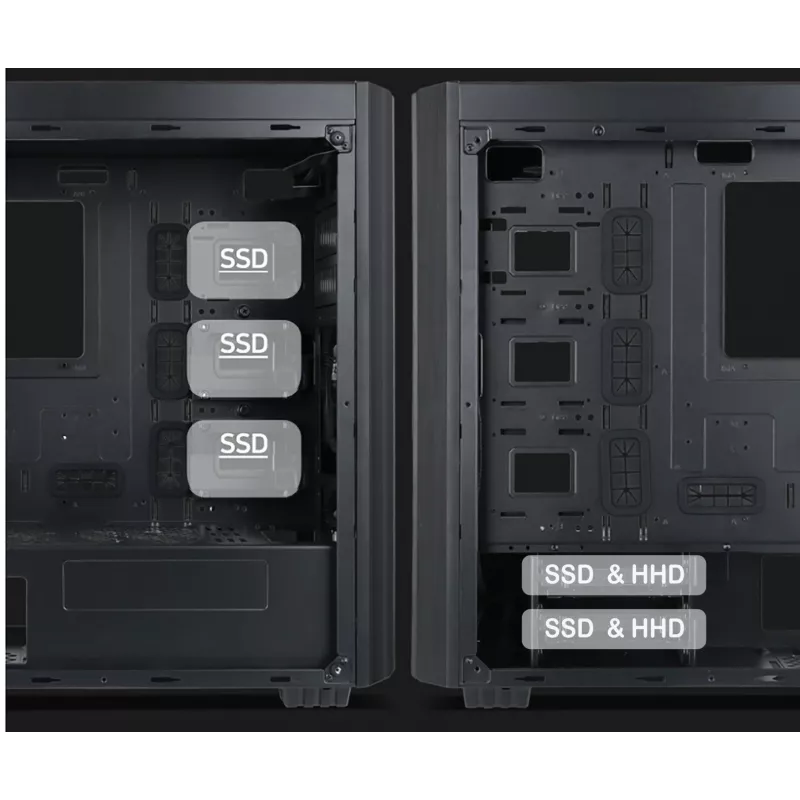 Caja de ordenador Gembird Fornax K500 ATX, Midi-Tower, negra