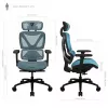 Silla de oficina ergonómica ThunderX3 XTC - negra/azul