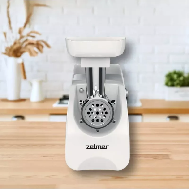 Picadora de carne Zelmer ZMM9801B 2200 W acero inoxidable, blanco