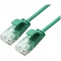 Cable de parcheo UTP ROLINE GREEN Cat.6A (Clase EA), LSOH, delgado, Verde, 1,5 m (21.44.3934)