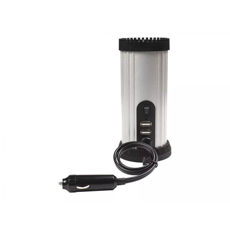 Adaptador/convertidor de corriente Gembird EG-PWC150-01 Coche 150 W Negro, Gris