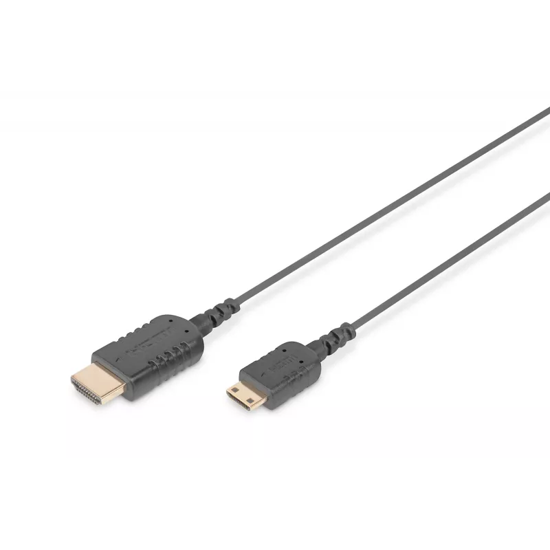 DIGITUS cable de conexión HDMI High Speed - cable HDMI - HDMI macho a 19 pin mini HDMI Type C macho - 2,0m - doble aislamiento - Negro - moldeado