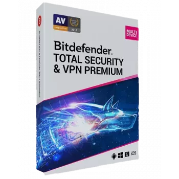 Bitdefender Total Security + Premium VPN | 3 PC | 1 año | Solo UE