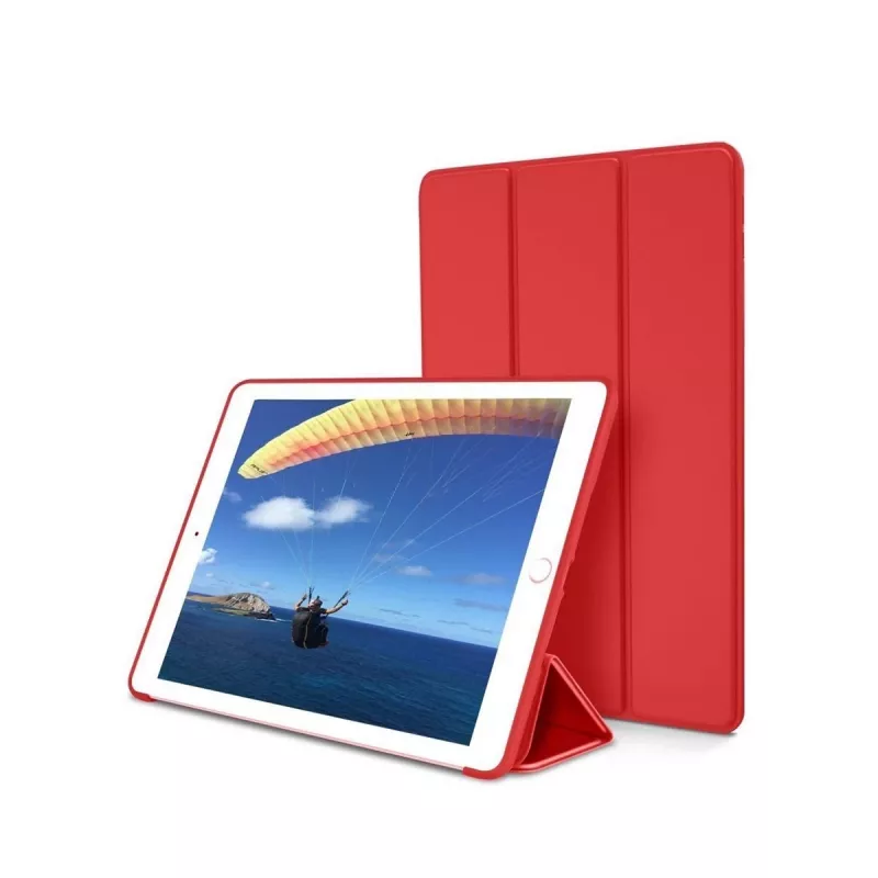 Funda de piel para tablet Devia para iPad Air 2019 / iPad Pro 10.5 con ranura para lápiz, Roja