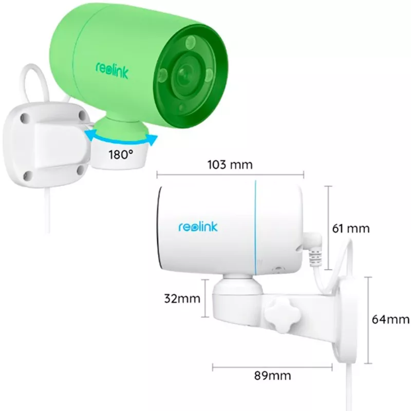 Cámara PoE Reolink P330P 4MP — visión nocturna, detección de movimiento