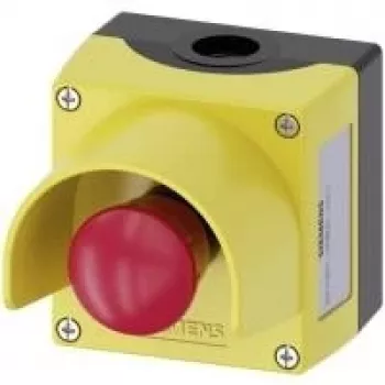 Pulsador de seta Siemens en carcasa, con collarín de protección amarillo desenclavamiento giratorio SIRIUS ACT 3SU1801-0NB00-2AC2 1 ud. (3SU1801-0NB00-2AC2)