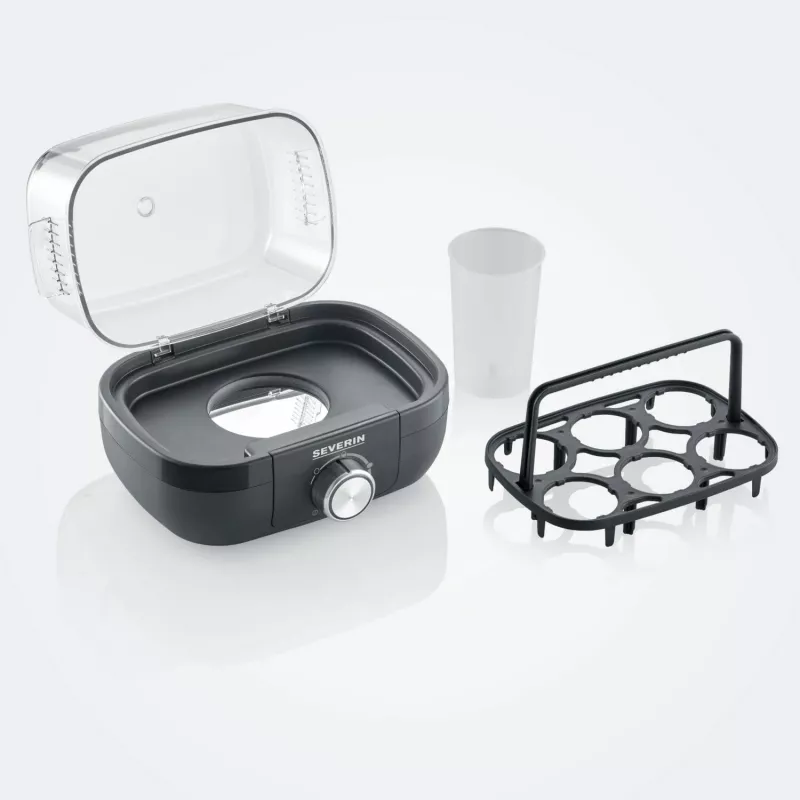 Huevos cocidos Severin 420W, para máx. 6 huevos EK 3166 negro (EK3166)