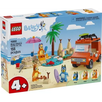 LEGO Bluey Coche azul excursión familiar 11202 — set de juego para juego imaginativo