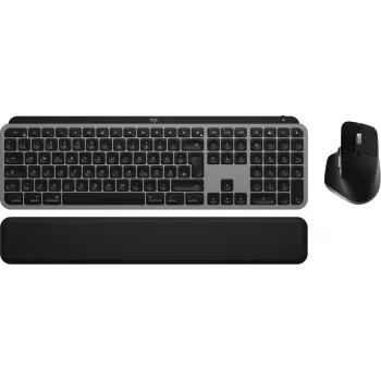 Logitech MX Keys S Combo para Mac, inalámbrico, teclado y ratón con distribución DE, teclas y funciones optimizadas para macOS