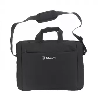 Funda para portátil Tellur TLL611312 para portátiles de 15,6 pulgadas, Cozy negro, compartimento acolchado, bolsillos con cremallera