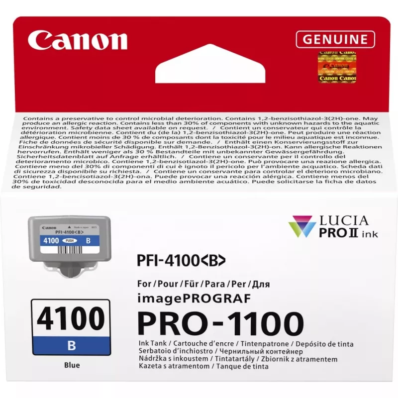 Cartucho de tinta Canon LUCIA PRO II 1 ud. original rendimiento estándar azul